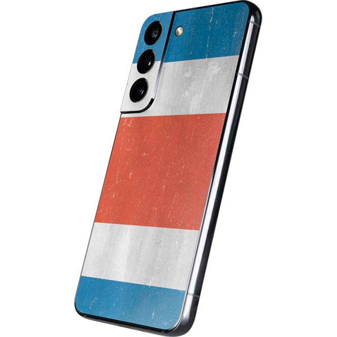 Costa Rican Flag Distressed Galaxy S22 Skin
